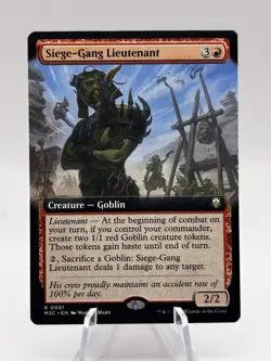 Siege-Gang Lieutenant 0061 Extended Art Commander: Modern Horizons 3 M3C MTG NM - Image 1