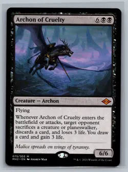 Magic MTG Commander: Modern Horizons 3 Archon of Cruelty #0197 TCG CCG - Image 1