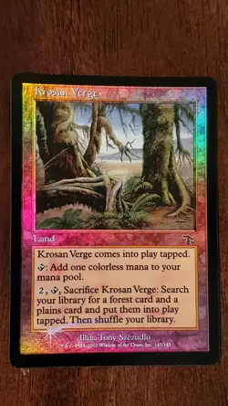 Krosan Verge Judgment EX/LP 141/143 MTG Magic the Gathering Land FOIL Uncommon - Image 1