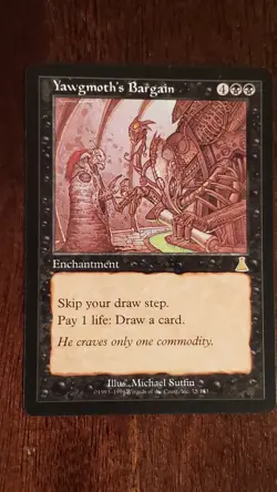 Yawgmoth's Bargain Urza's Destiny EX/LP 75/143 MTG Magic the Gathering Black - Image 1