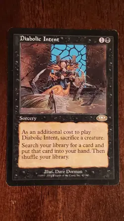 Diabolic Intent Planeshift EX/LP 42/143 MTG Magic the Gathering Sorcery Rare - Image 1