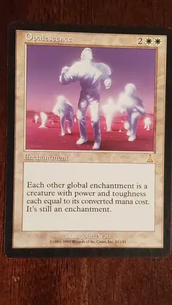 Opalescence Urza's Destiny EX/LP 13/143 MTG Magic the Gathering Enchantment Rare - Image 1