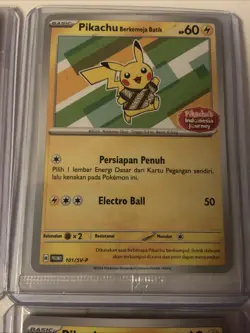 SEALED Pikachu Berkemeja Batik Indonesia Promo Pokemon 101/SV-P 155 154 190/SV-P - Image 4