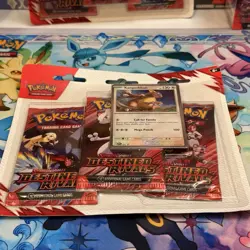 Pokemon TCG Scarlet & Violet Destined Rivals 3 Pack Blister - Kangaskhan Promo - Image 1