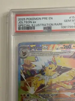 2025 POKEMON PRISMATIC EVOLUTION JOLTEON EX #153 SIR PSA 10 Mint Condition - Image 2