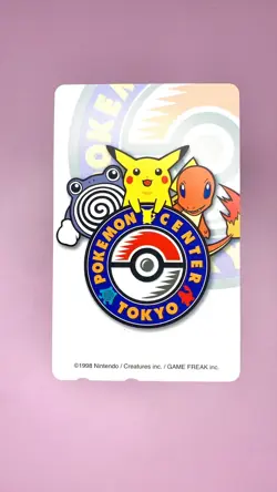POKEMON CENTER Tokyo exclusive Phone card - Pikachu Charmander Poliwhirl 1998 - Image 3