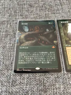 MTG Foil Borderless Sylvan Library DMR BF old frame non foil 2 card set - Image 2