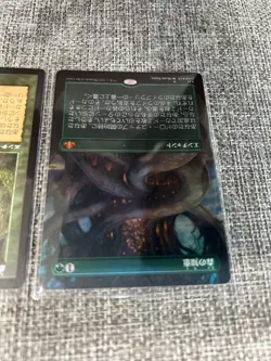 MTG Foil Borderless Sylvan Library DMR BF old frame non foil 2 card set - Image 4