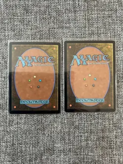 MTG Foil Borderless Sylvan Library DMR BF old frame non foil 2 card set - Image 5