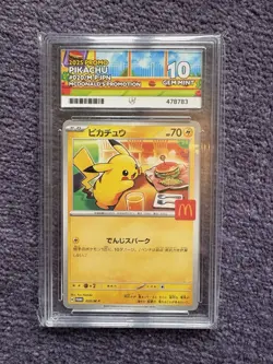 Pokemon TCG Pikachu McDonald’s Promo 2025 #20 M-P-JPN Ace 10 Gem Mint - Image 1
