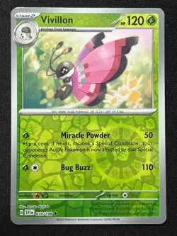 Vivillon 010/198 Pokemon Scarlet & Violet Base Set Reverse Holo - Image 1