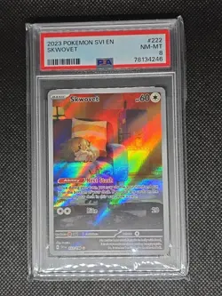 Skwovet 222/198 SV1 en Holo Trading Card Pokemon Scarlet Violet 2023 Psa 8 - Image 1