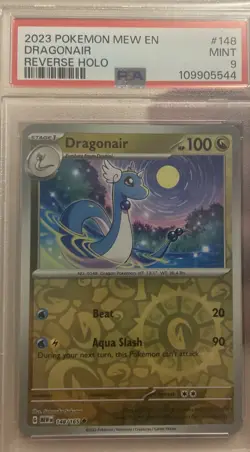 2023 Pokemon 151 Dragonair 148/165 Reverse Holo PSA 9 MINT - Image 1