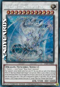 BLUE-EYES ULTIMATE SPIRIT DRAGON • Segreta • 25LP EN020 • Lim • Yugioh ANDYCARDS - Image 1