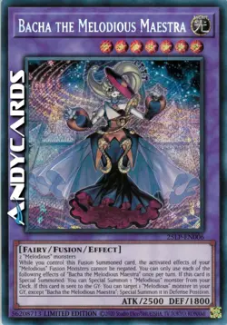 BACHA THE MELODIOUS MAESTRA (La Melodiosa) • Segreta • 25LP EN006 • Lim • Yugioh - Image 1