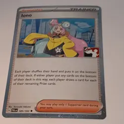 Iono Cosmos Holo Pokemon Prize Pack Series 4 Promo Pokemon Card Nice Play Stamp - Image 1