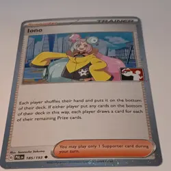 Iono Cosmos Holo Pokemon Prize Pack Series 4 Promo Pokemon Card Nice Play Stamp - Image 4