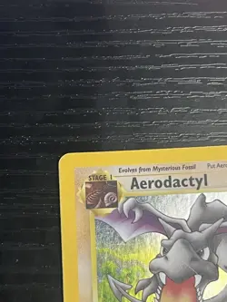 Pokemon TCG Aerodactyl 1/62 Fossil Set Vintage Holo Rare Card WOTC 1999 MP - Image 3