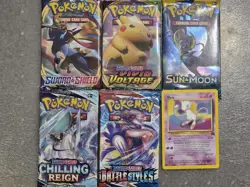 5 New Pokemon Booster packs And 1 Promo Card,,Chilling Reign, Battle Styles - Image 2