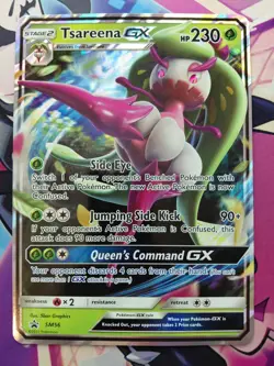 Pokemon TCG Tsareena GX Black Star Promo Card Sun and Moon SM56 Jumbo Oversize - Image 1