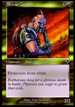 Shivan Zombie -Foil Medium Play MTG Invasion - Image 1