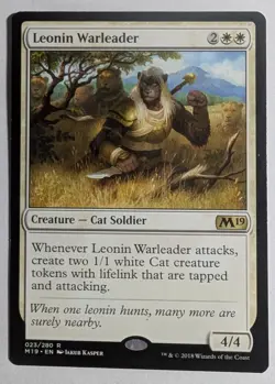 Leonin Warleader x1 M19 Core Set 2019 Magic the Gathering MTG LP/NM - Image 1