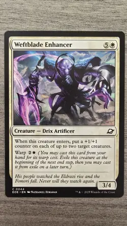x4 Weftblade Enhancer (C) #44 Edge of Eternities MTG NM - Image 1