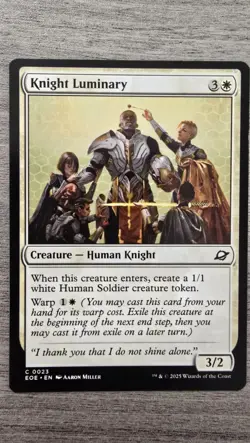 x4 Knight Luminary (C) #23 Edge of Eternities MTG NM - Image 1