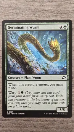 x4 Germinating Wurm (C) #187 Edge of Eternities MTG Near Mint - Image 1
