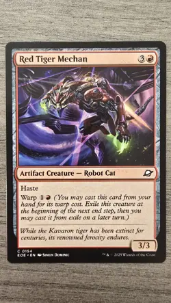 x4 Red Tiger Mechan (C) #154 Edge of Eternities MTG Near Mint - Image 1