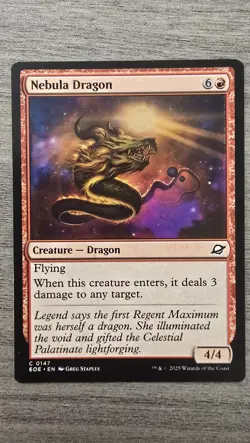 x4 Nebula Dragon (C) #147 Edge of Eternities MTG Near Mint - Image 1