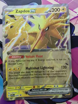 Pokemon TCG Zapdos EX SVP 049 Scarlet Violet Black Star Promo Jumbo Oversized - Image 1