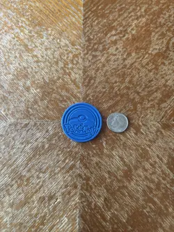 Pokemon Xerneas Collectible Coin Silver Cracked Ice Coin - Image 2