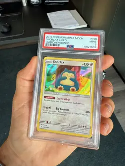 2019 POKEMON SUN & MOON UNBROKEN BONDS #158 SNORLAX-HOLO PSA 9 - Image 1