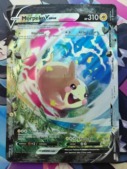 Pokemon TCG Morpeko V-Union SWSH215-218 Black Star Promo Jumbo Oversized 2022 - Image 1