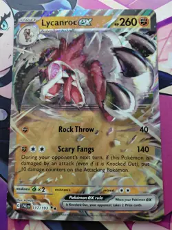 Pokemon TCG Lycanroc EX Scarlet & Violet Paldea Evolved 117/193 Jumbo Oversized - Image 1