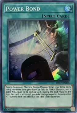 Power Bond [OP17-EN004] Super Rare Lightly Played Unlimited - Yugioh single - Image 1