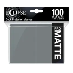 Eclipse Matte Standard Card Sleeves: Smoke Grey (100) - Image 1