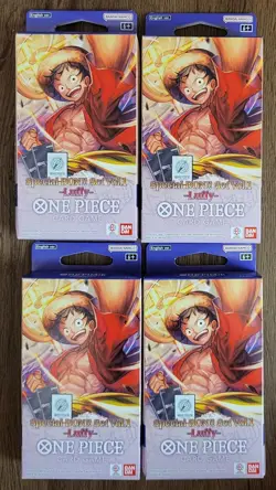 Lot of 4 - One Piece Card Game Special Don Set Vol.1 Luffy SDS 01 - Sealed - Image 1