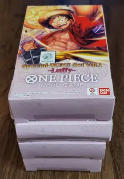 Lot of 4 - One Piece Card Game Special Don Set Vol.1 Luffy SDS 01 - Sealed - Image 5