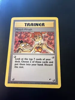 Misty’s Wrath 114/132 Gym Heroes Unlimited 2000 Pokemon Card Uncommon LP - Image 1