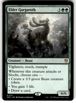 Elder Gargaroth Commander: Aetherdrift Regular MTG NM - Image 1