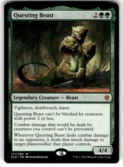 Throne of Eldraine Magic: The Gathering : Questing Beast - MTG NM - Image 1