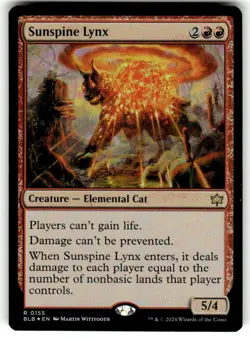 Sunspine Lynx Foil Rare 0155 Bloomburrow MTG Magic Gathering NM - Image 1