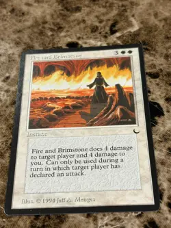 FIRE AND BRIMSTONE Magic the Gathering MTG The Dark HP - Image 1