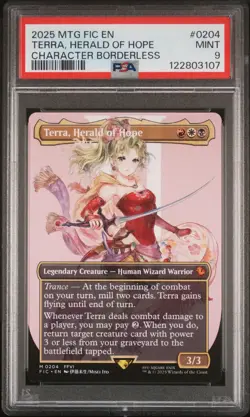 2025 MTG FINAL FANTASY COMMANDER #0204 TERRA, HERALD OF HOPE PSA 9 - Image 1