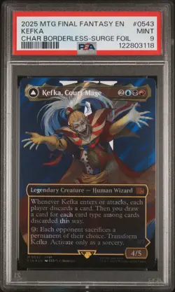 2025 MTG FINAL FANTASY #0543 KEFKA, COURT MAGE/KEFKA, RULER OF RUIN PSA 9 - Image 1