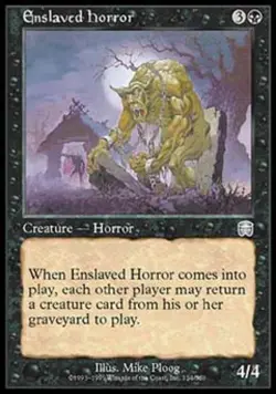 Enslaved Horror - Medium Play MTG Mercadian Masques - Image 1