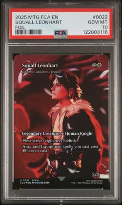 2025 MTG FINAL FANTASY: THROUGH THE AGES FOIL #0022 SQUALL LEONHART PSA 10 - Image 1