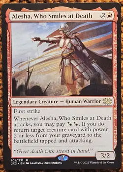 ✨Alesha, Who Smiles at Death✨ MTG | Double Masters 2022 | NM/M | R 101/331 - Image 1